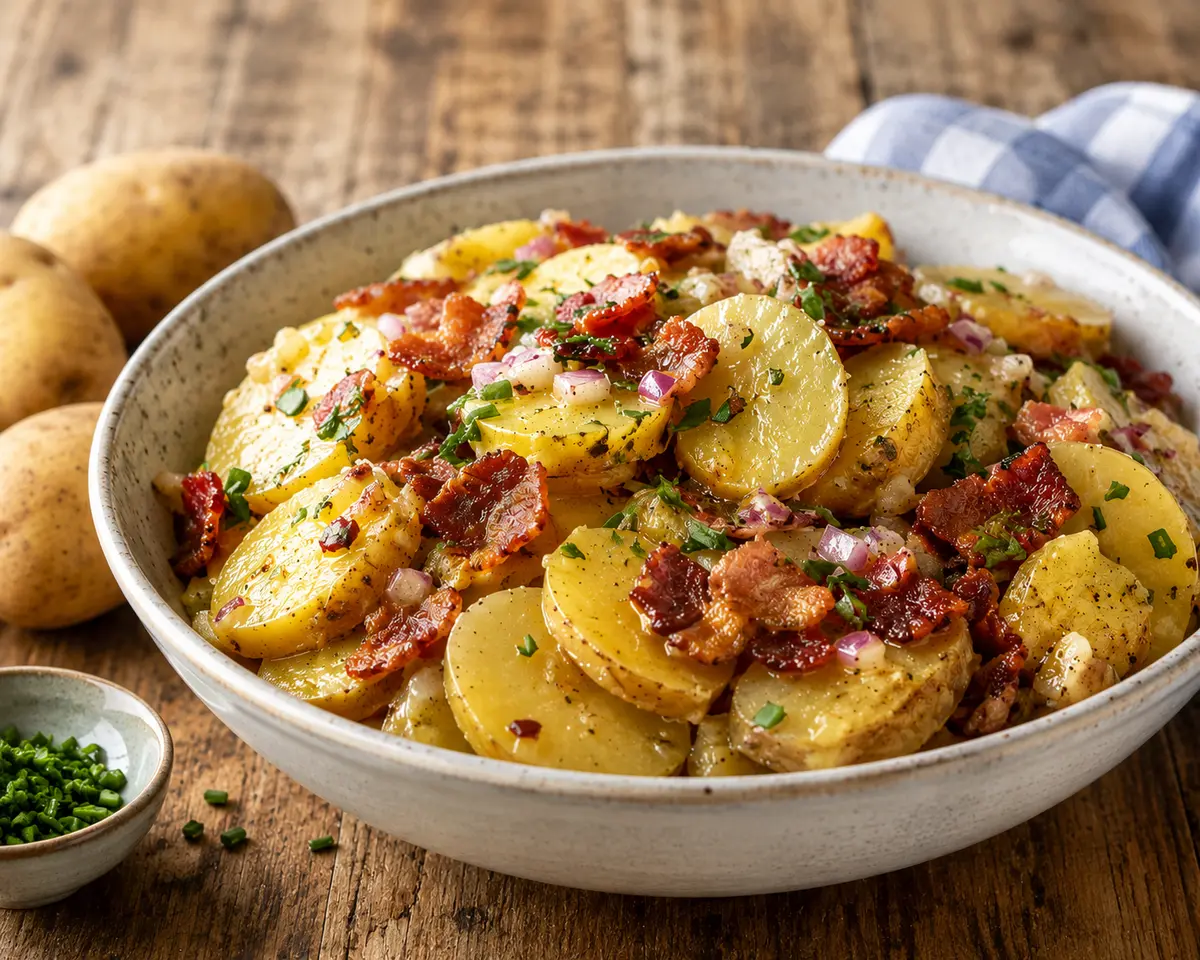 Easy German Potato Salad with Bacon
